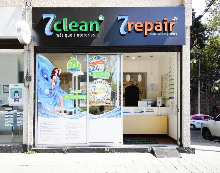 Sucursal de la tintorería 7 Clean en CDMX