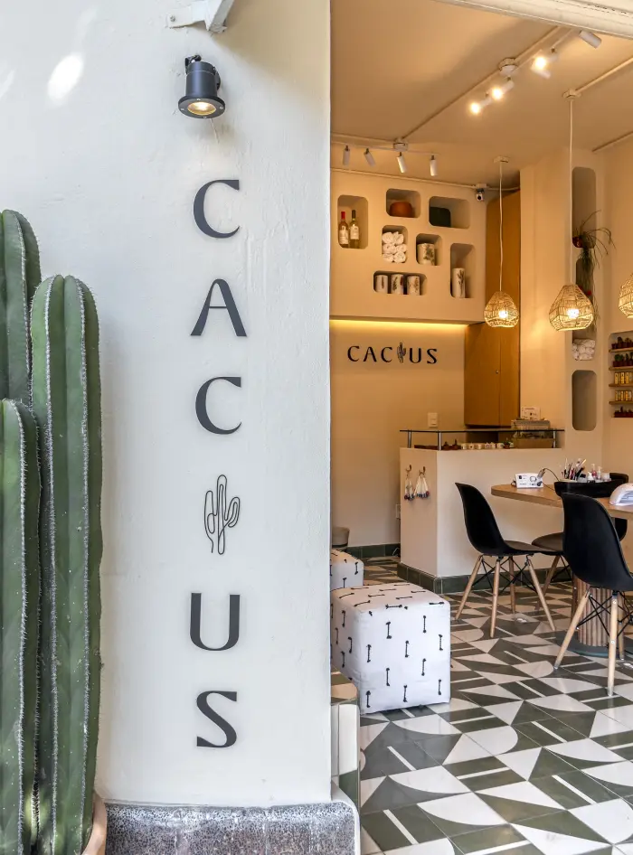 Cactus, salón de uñas en la Condesa con tonos arena y verde del desierto